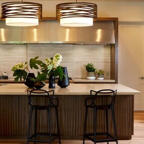 Tempest Linen Drum Pendant by Hammerton Studio