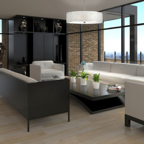 Textured Glass Drum Pendant by Hammerton Studio