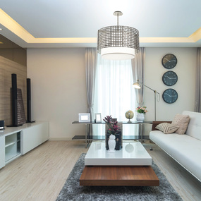 Tweed Linen Drum Pendant by Hammerton Studio