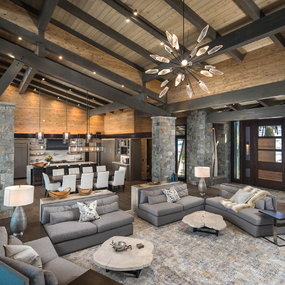 Rock Crystal Starburst Chandelier by Hammerton Studio