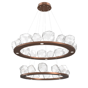 Gem 3000K Two Ring Chandelier