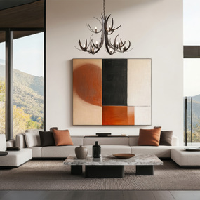 Caribou Chandelier by Hubbardton Forge