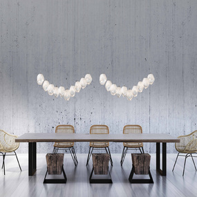 Chrysalis Large Shades Linear Multi Light Pendant