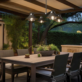 Stowe Outdoor Dark Sky 4 Light Pendant by Hubbardton Forge