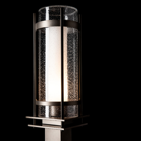 Banded Clear Outdoor Post Light