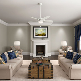 Builder Ceiling Fan with Bowl Light