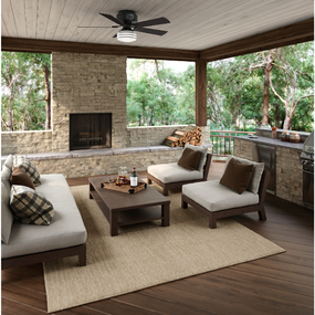 Cedar Key Low Profile Indoor/Outdoor Ceiling Fan with Light
