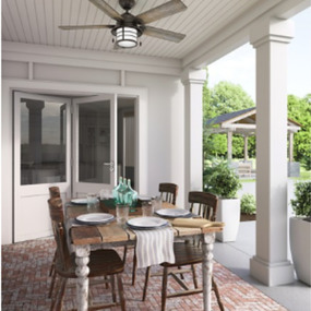 Key Biscayne Outdoor Ceiling Fan with Light