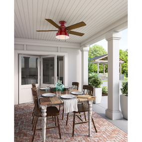 Mill Valley Low Profile Outdoor Ceiling Fan with Light
