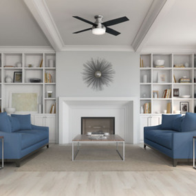 Dempsey Low Profile Ceiling Fan with Light