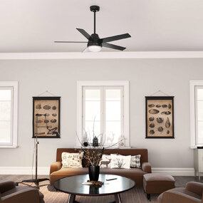 Aerodyne Smart Ceiling Fan with Light by Hunter Fan