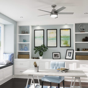 Aerodyne Smart Ceiling Fan with Light by Hunter Fan