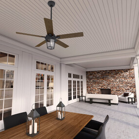 Candle Bay Outdoor Ceiling Fan with Light