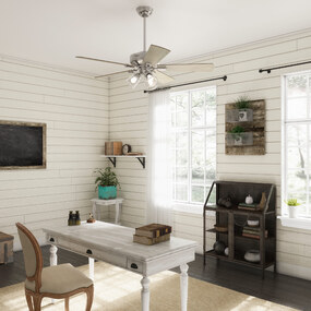 Crestfield Ceiling Fan with Light and Remote by Hunter Fan