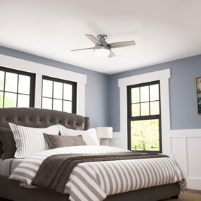 Dempsey Low Profile Ceiling Fan with Light by Hunter Fan