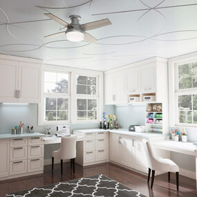 Dempsey Low Profile Ceiling Fan with Light by Hunter Fan