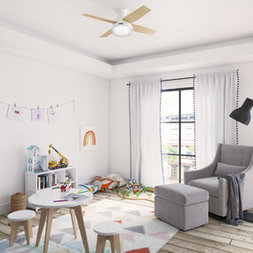 Dempsey Low Profile Ceiling Fan with Light by Hunter Fan