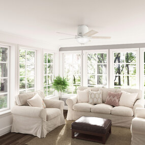 Fitzgerald Flush Ceiling Fan with Light by Hunter Fan