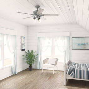 Hartland Ceiling Fan with Light and Remote by Hunter Fan