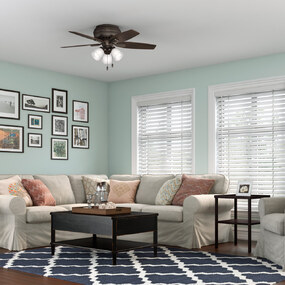 Newsome Low Profile Ceiling Fan with Light by Hunter Fan