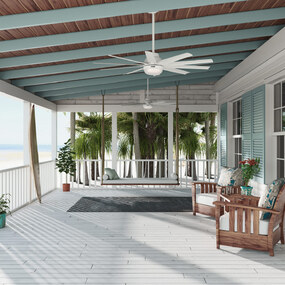 Overton Outdoor Ceiling Fan with Light by Hunter Fan