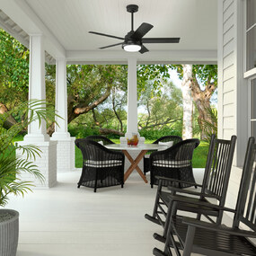 Seawall Outdoor 52 Inch Ceiling Fan with Light by Hunter Fan