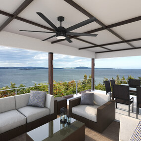 Solaria Outdoor Ceiling Fan with Light by Hunter Fan