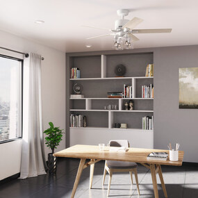 Techne Smart Ceiling Fan with Light by Hunter Fan
