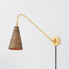 Averack Swing-arm Hardwired / Plug-in Wall Light