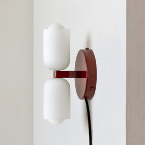 Glass Up Down Plug-In Wall Sconce