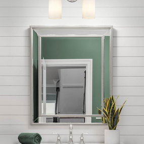 Crown Point White Bathroom Vanity Light