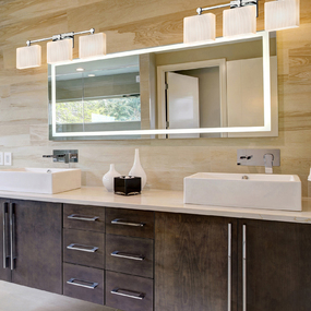 Fusion Tetra Ribbon Bathroom Vanity Light by Justice Design