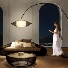 Kai Arc Floor Lamp by Hive by Kenneth Cobonpue