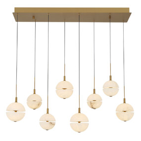 Corfu Rectangular Multi Light Chandelier