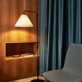 Funiculi Fabric Shade Floor Lamp by Marset