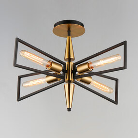 Wings Semi Flush Mount