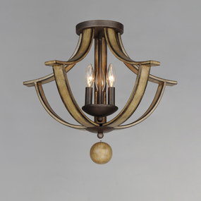 Basque Semi Flush Ceiling Light