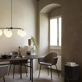 Plinth Tall Marble Table by Audo Copenhagen