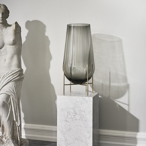 Plinth Tall Marble Table by Audo Copenhagen