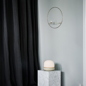 Plinth Tall Marble Table by Audo Copenhagen