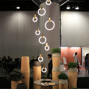 Halo Round Multi Light Pendant by Matthew McCormick