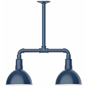 Deep Bowl 2-Light Linear Outdoor Pendant