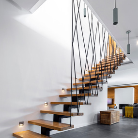 Axis Beam Cord Hung Cylinder Pendant