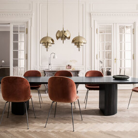 Moon Oak Veneer Top Dining Table by Gubi