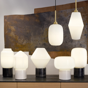 Facet Petite Ionic Table Lamp