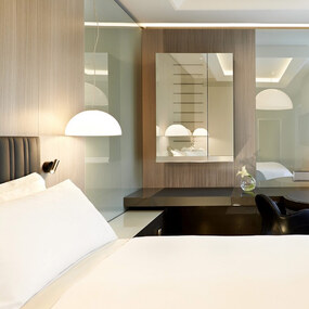 Sonora Opaline Glass Pendant by Oluce Srl