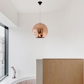 Copper Round LED Pendant