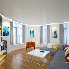 Verge Ceiling Static White Plaster-In System 24V by PureEdge Lighting