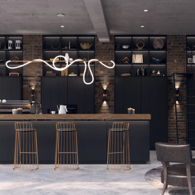 Flow Pipe Static White / Warm Dim Suspension by PureEdge Lighting