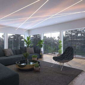 Lazer Line Static White Up+Down Suspended Lighting System by PureEdge Lighting